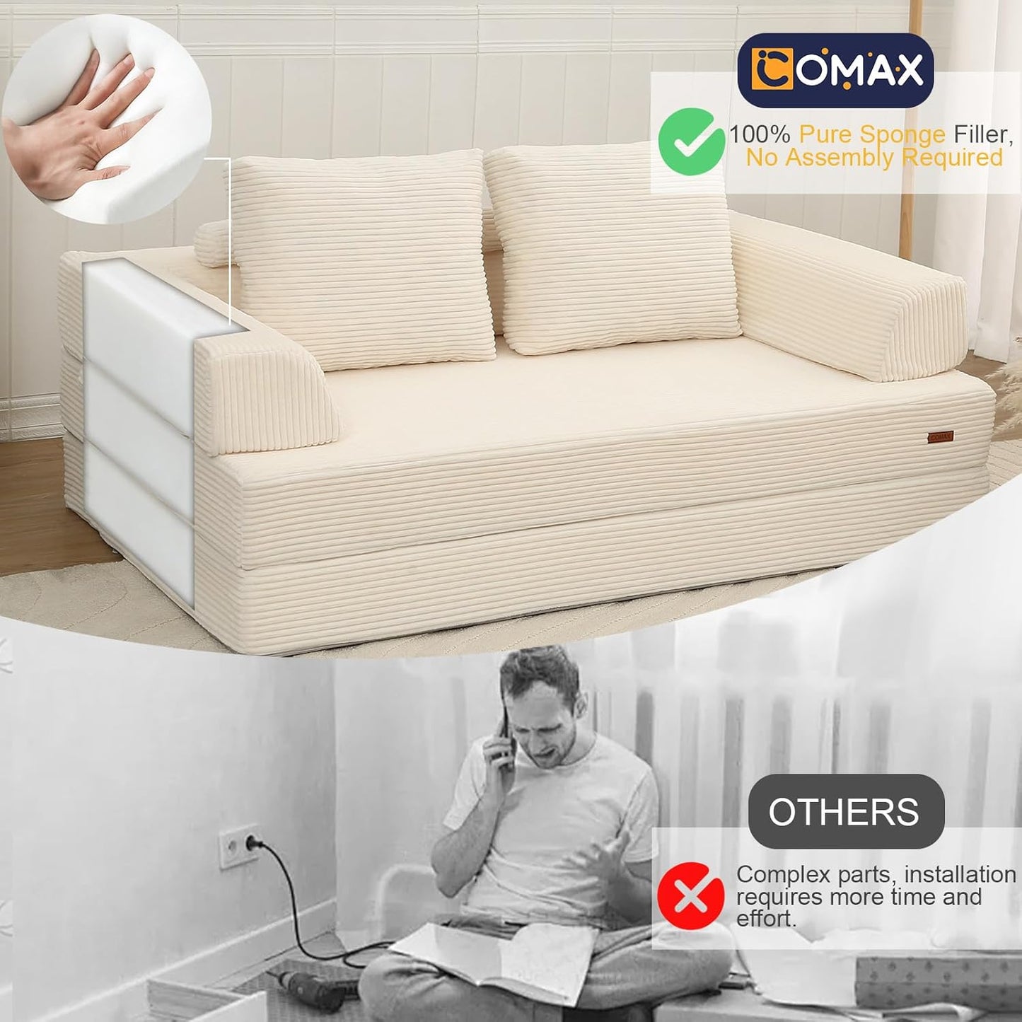 3-in-1 Convertible Sofa Bed – Comfort, Style, and Versatility