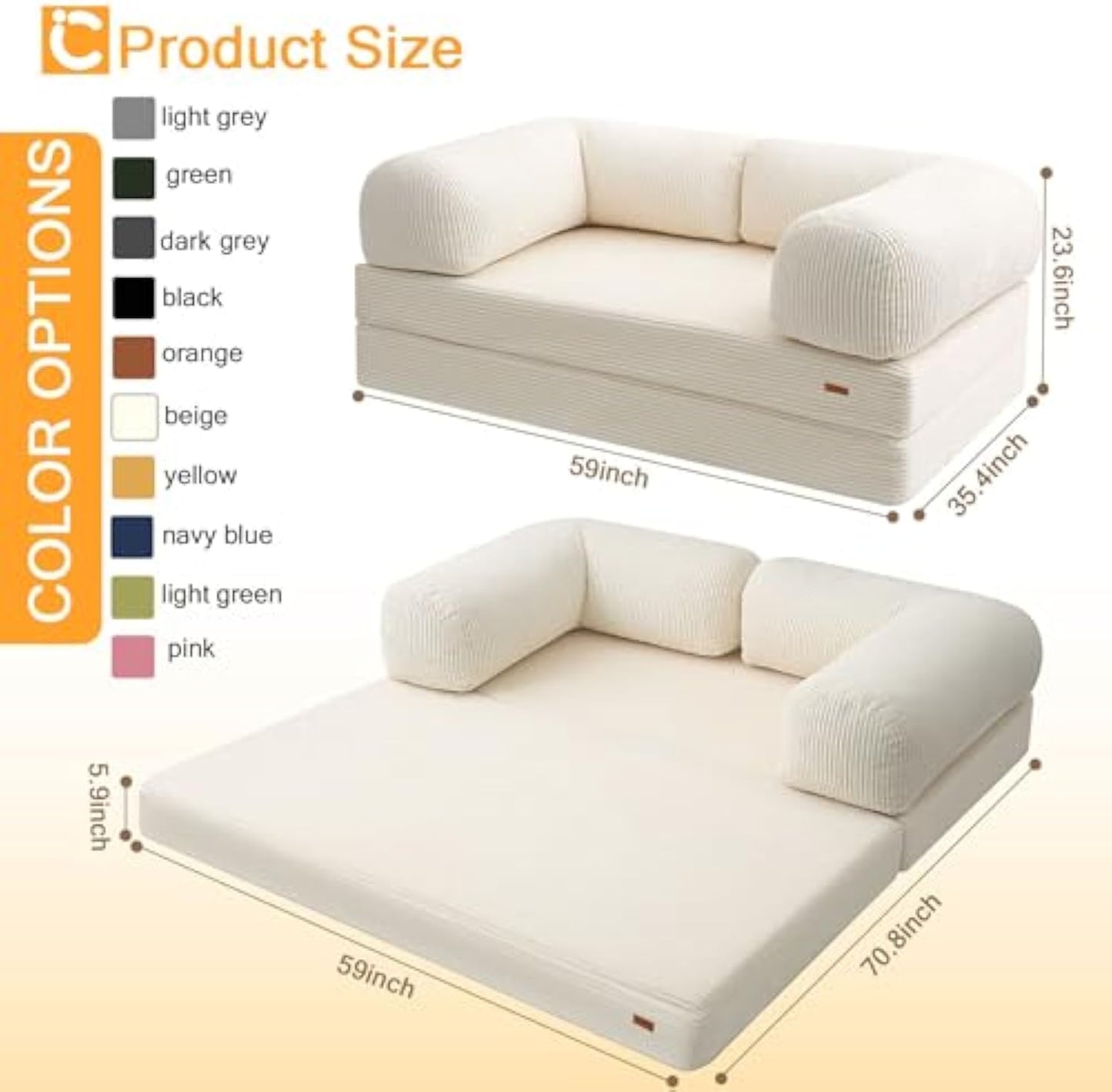 4-in-1 Foldable Sofa Bed – Comfort Meets Creativity