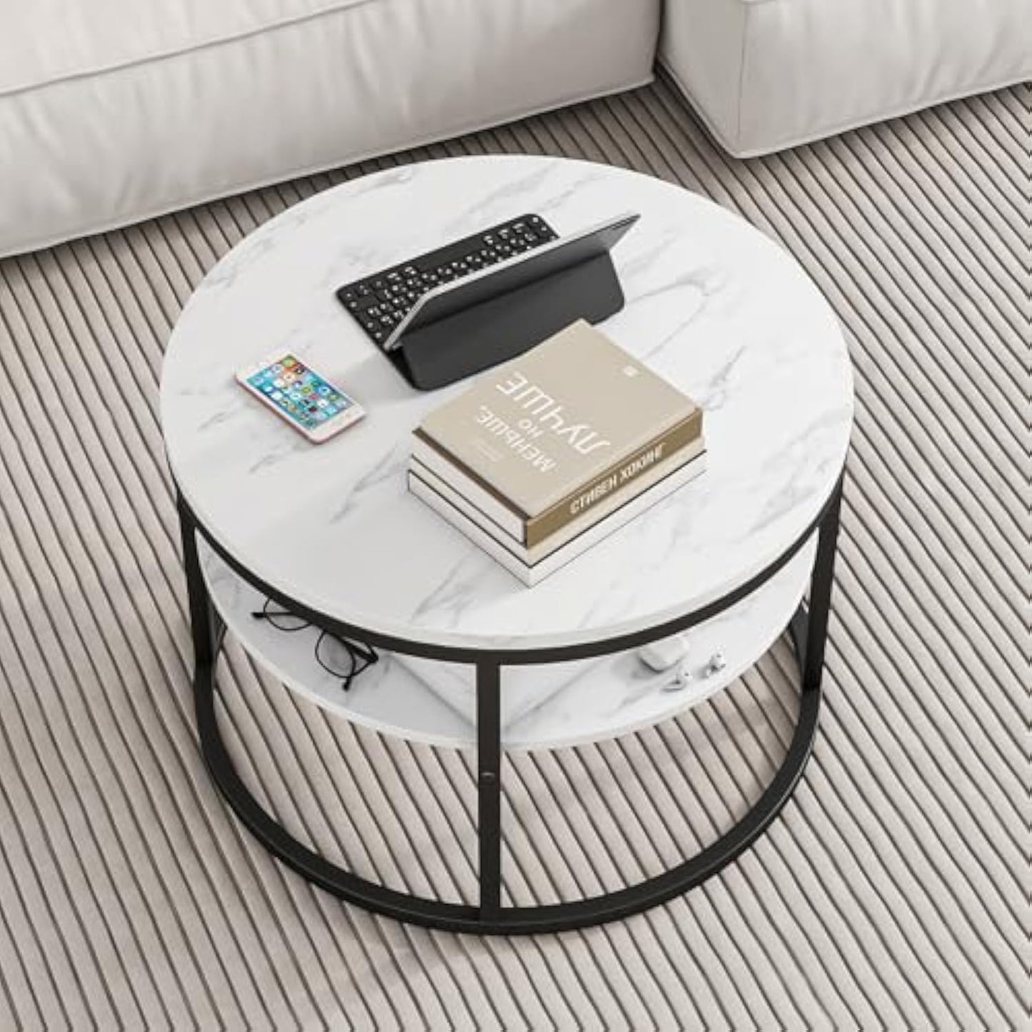 Lifting Round Coffee Table – Stylish, Functional, and Space-Saving